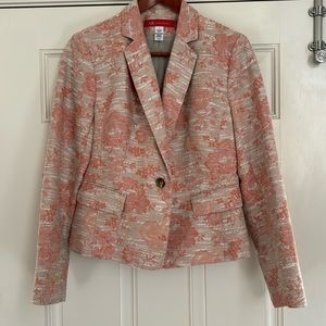 Anne Klein blazer.   Floral pattern.  Cotton/Linen blend.  Very gently used.